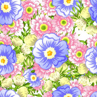Sorunsuz suluboya çiçek deseni