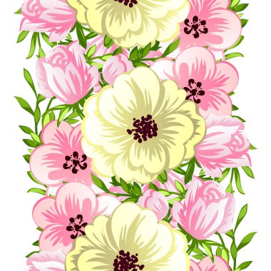 Sorunsuz suluboya çiçek deseni