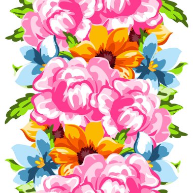 Sorunsuz suluboya çiçek deseni