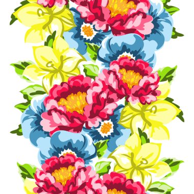 Sorunsuz suluboya çiçek deseni