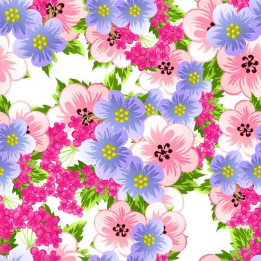 Sorunsuz suluboya çiçek deseni