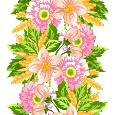 Sorunsuz suluboya çiçek deseni