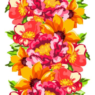 Sorunsuz suluboya çiçek deseni