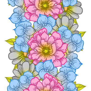 Sorunsuz suluboya çiçek deseni