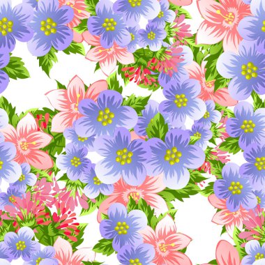 Sorunsuz suluboya çiçek deseni
