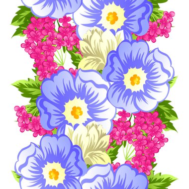 Sorunsuz suluboya çiçek deseni