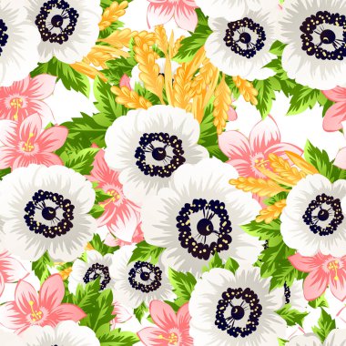 Sorunsuz suluboya çiçek deseni