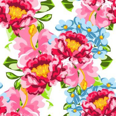 Sorunsuz suluboya çiçek deseni