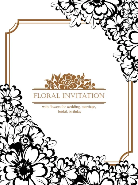 Floral invitation card — Stock Vector