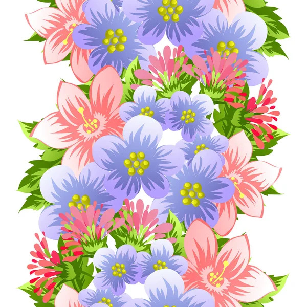 Naadloze aquarel bloemenpatroon — Stockvector