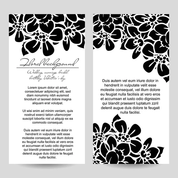 Carte d'invitation florale — Image vectorielle