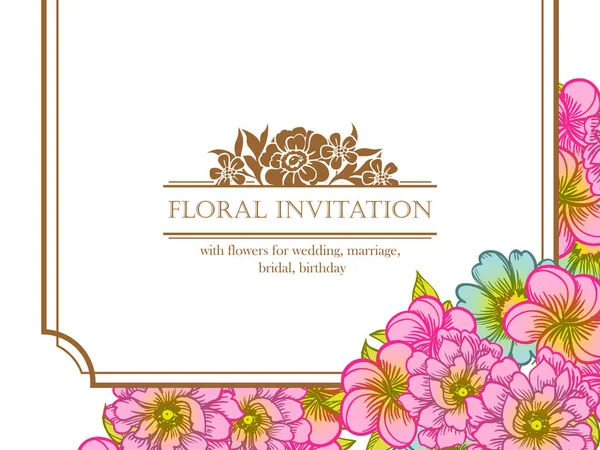 Carte d'invitation florale — Image vectorielle