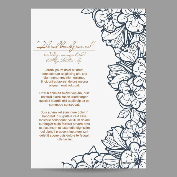 Floral invitation card