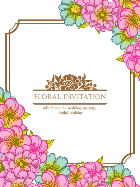 Floral invitation card — Stock Vector