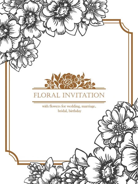 Floral invitation card — Stock Vector