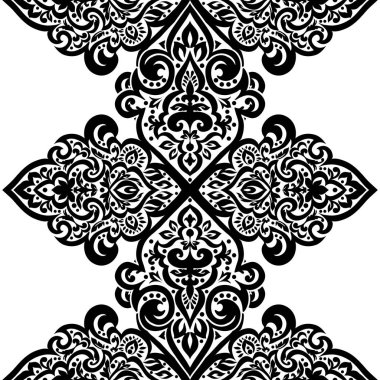 Kusursuz tek renkli süsleme deseni