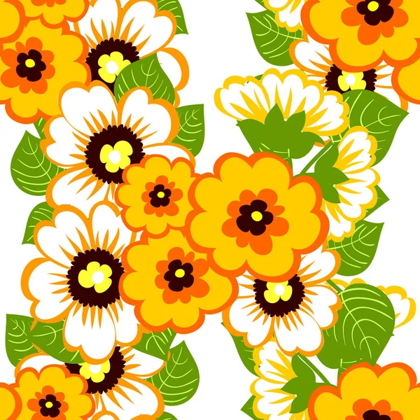 Seamless flower pattern — Stock Vector