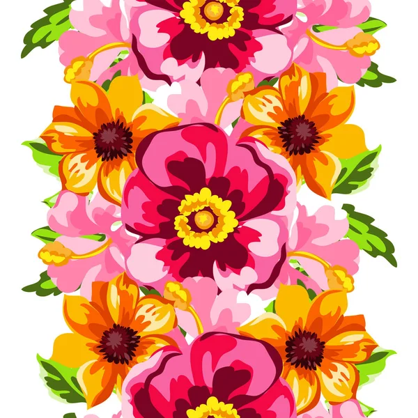 Naadloos bloemenpatroon — Stockvector