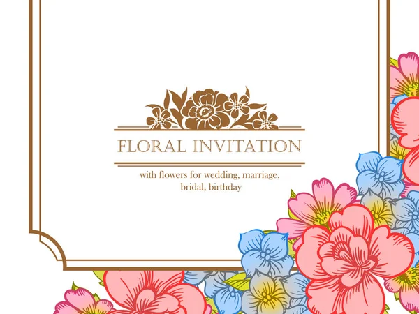 Carte d'invitation florale — Image vectorielle