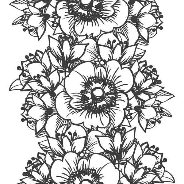Nahtloses Blumenmuster — Stockvektor