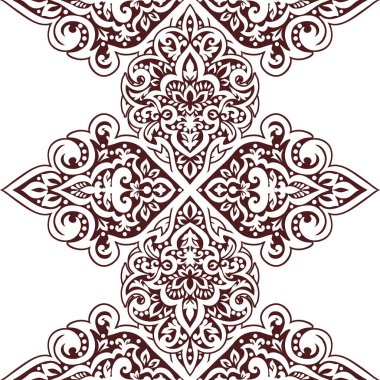 Kusursuz tek renkli süsleme deseni