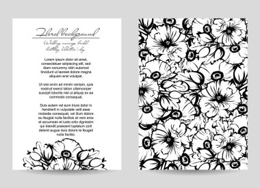 Çiçekli davetiye kartı