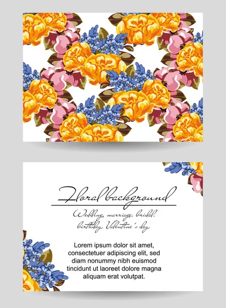 Carte d'invitation florale — Image vectorielle