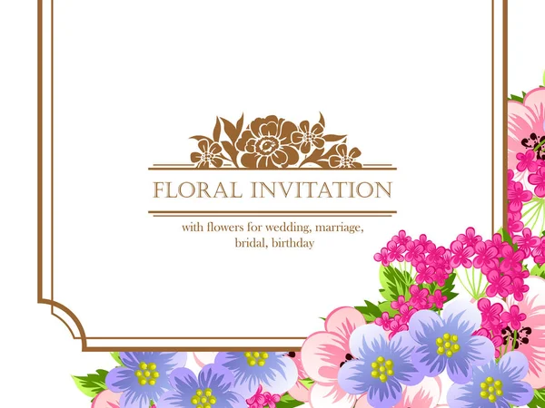 Tarjeta de invitación floral — Vector de stock