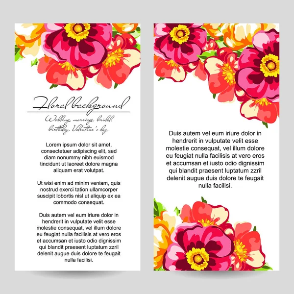 Floral κάρτα πρόσκληση — Διανυσματικό Αρχείο