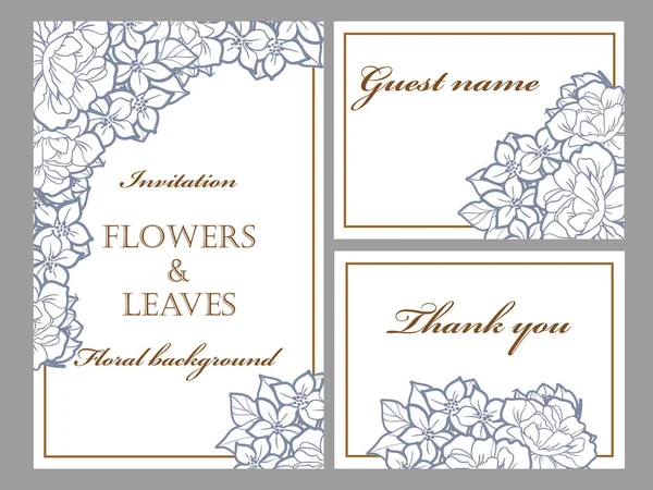 Carte d'invitation florale — Image vectorielle