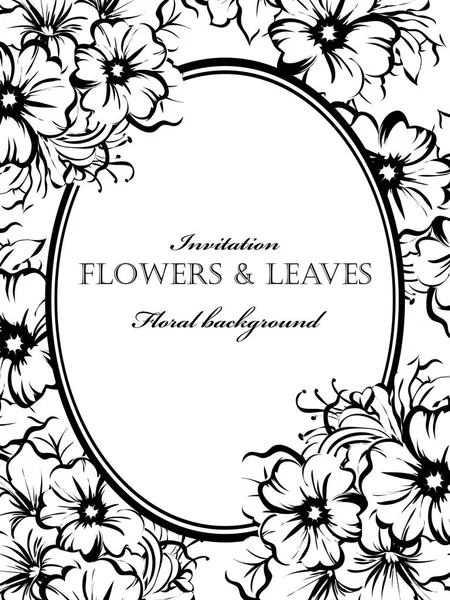Tarjeta de invitación floral — Vector de stock