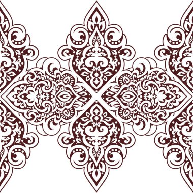 Kusursuz tek renkli süsleme deseni