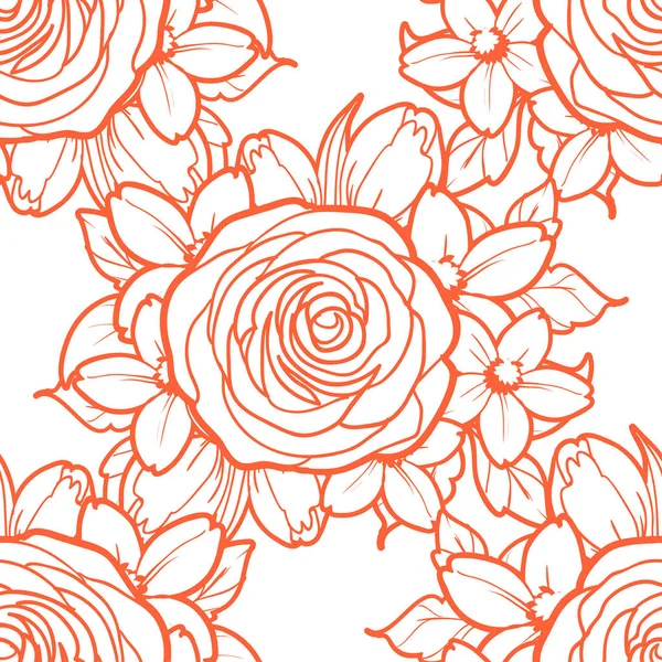 Seamless flower pattern — Stock Vector