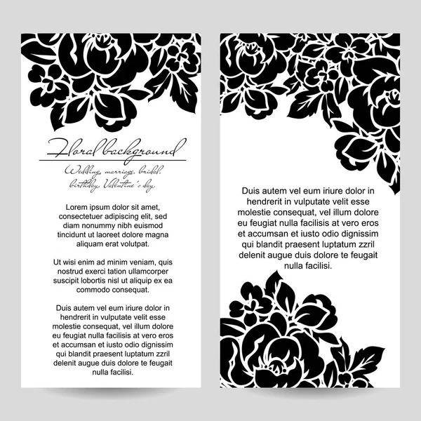 Carte d'invitation florale — Image vectorielle