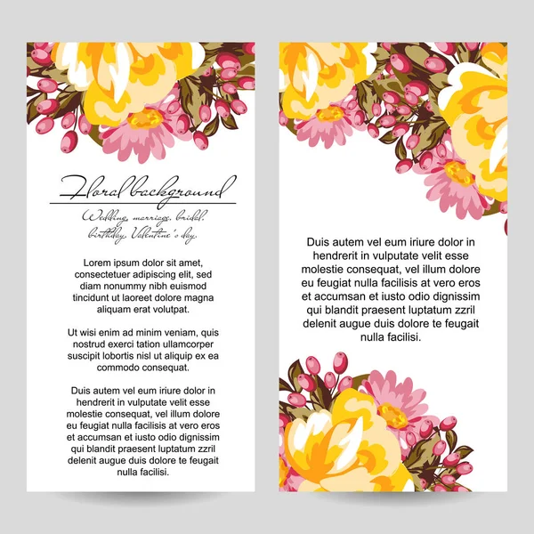 Tarjeta de invitación floral — Vector de stock