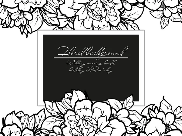 Tarjeta de invitación floral — Vector de stock