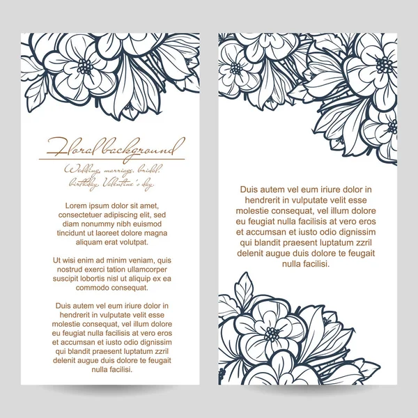 Tarjeta de invitación floral — Vector de stock