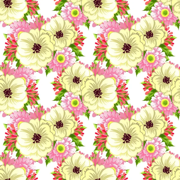 Seamless flower pattern — Stock Vector