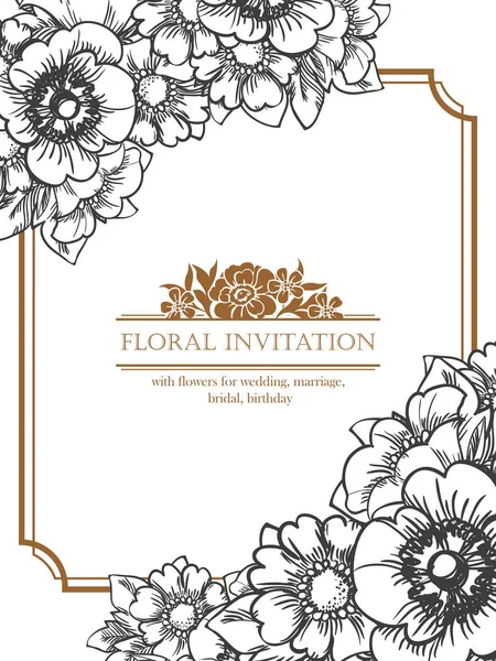 Floral invitation card — Stock Vector