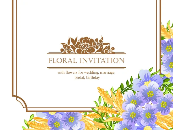 Carte d'invitation florale — Image vectorielle