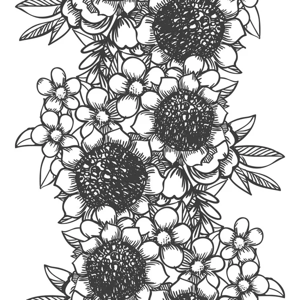 Nahtloses Blumenmuster — Stockvektor