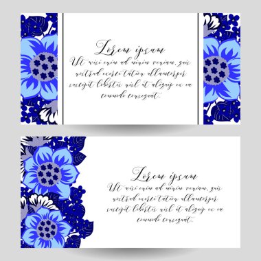 Çiçekli davetiye kartı