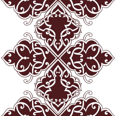 Kusursuz tek renkli süsleme deseni