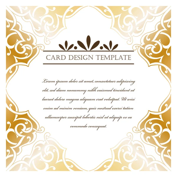 Cartão de convite arte ornamentado — Vetor de Stock