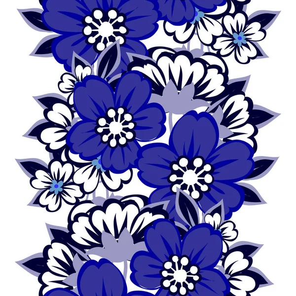 Patrón de flor inconsútil — Vector de stock