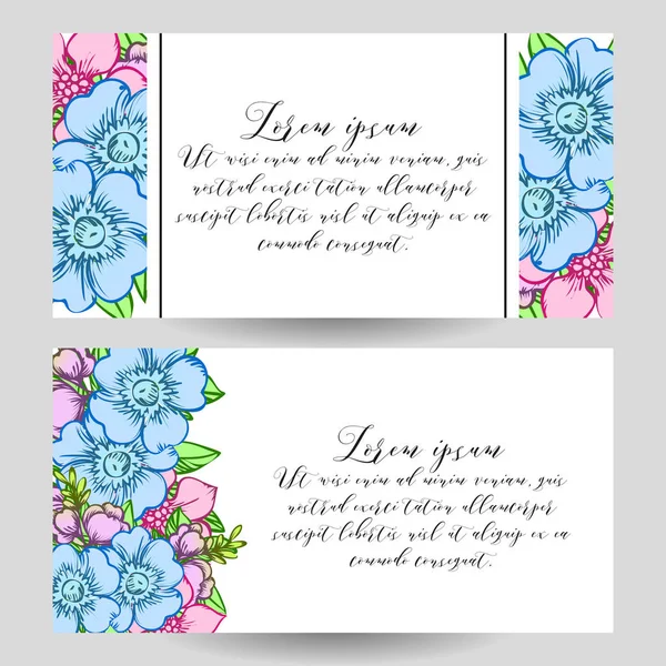 Tarjeta de invitación floral — Vector de stock