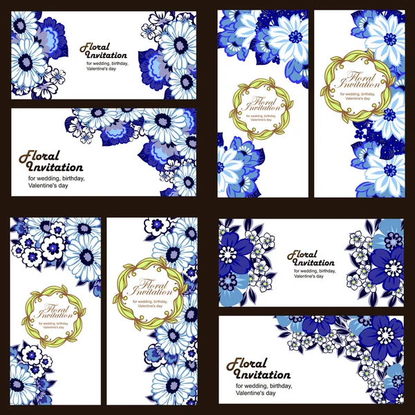 Çiçekli davetiye seti