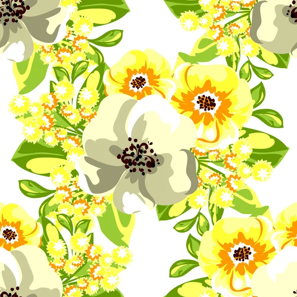 Seamless flower pattern — Stock Vector