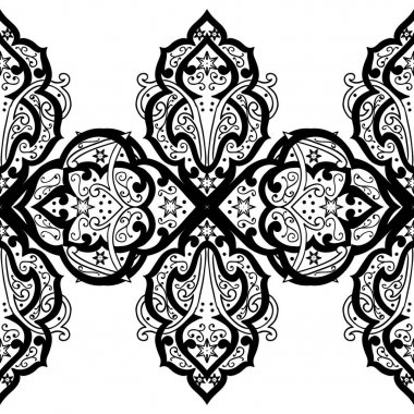 Kusursuz tek renkli süsleme deseni