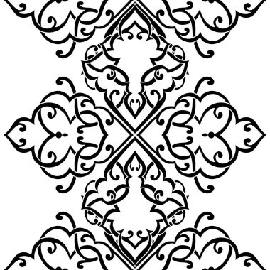 Kusursuz tek renkli süsleme deseni